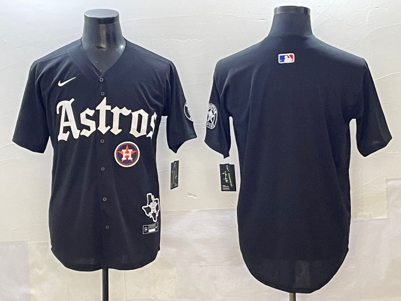 Men Houston Astros blank black MLB Nike 2025 jersey 07